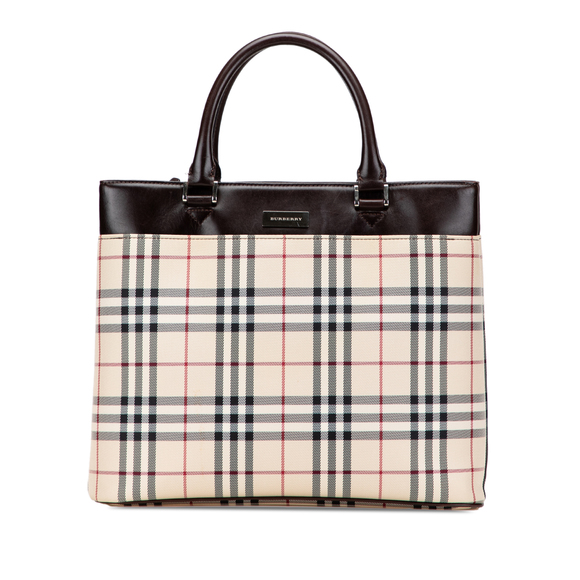 Pre-Loved Burberry House Check Canvas Tote - Picture 1 of 10
